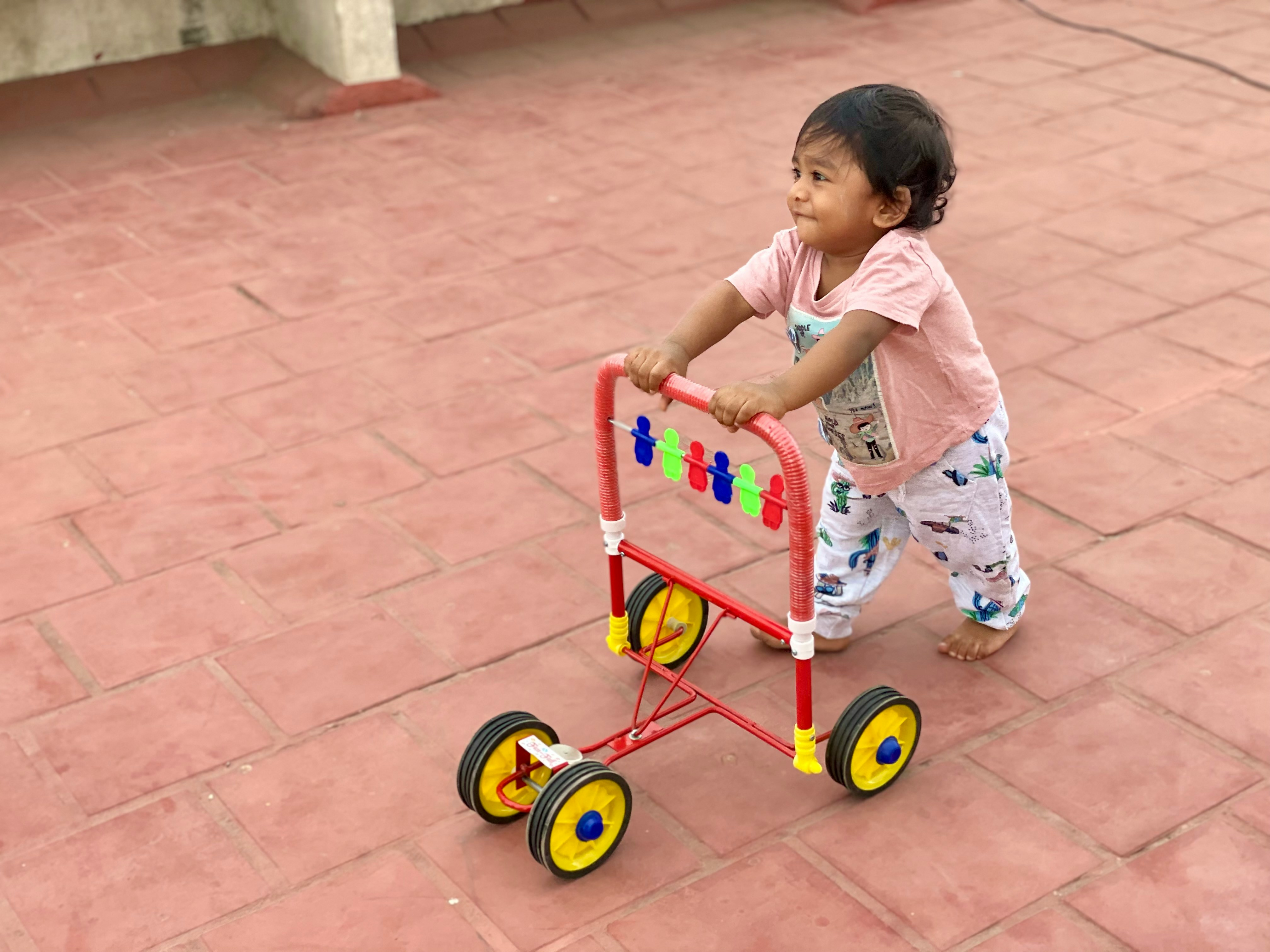 A child with disabilities being cared for at home